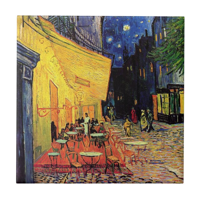 Café Terrace à noite por Vincent van Gogh (Frente)