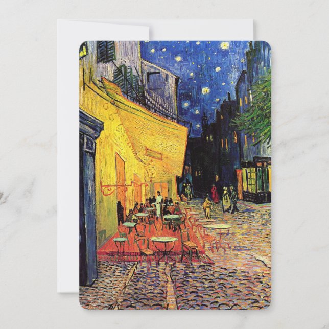 Café Terrace à noite por Vincent van Gogh (Frente)