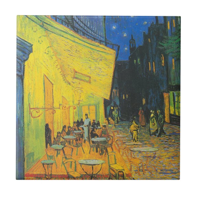 Café Terrace Cena de Rua Francesa de Van Gogh (Frente)