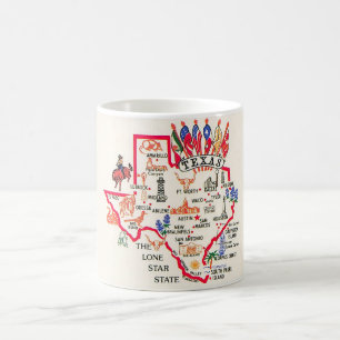 Café Texas - Caneca de Postais do Estado da Estrela Sol