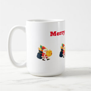 Café Texto de Natal Desejos Impressos Caneca Clássica 1