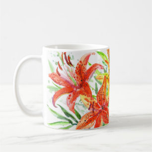 Café Tigre de lírios, caneca
