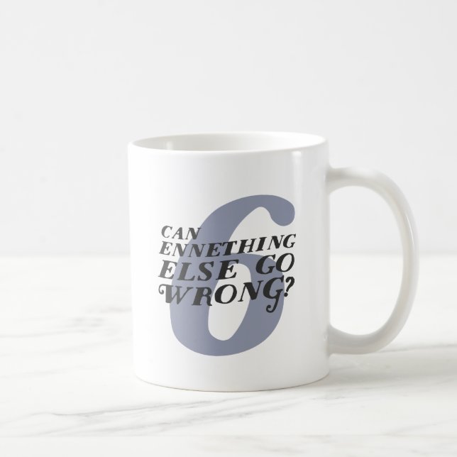 Café Tipo 6 caneca engraçada de Enneagram (Direita)