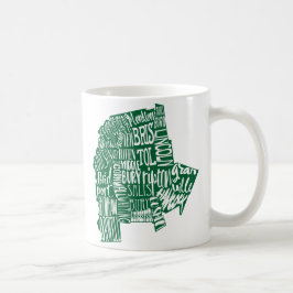 Café Tipografia de Addison County caneca branca