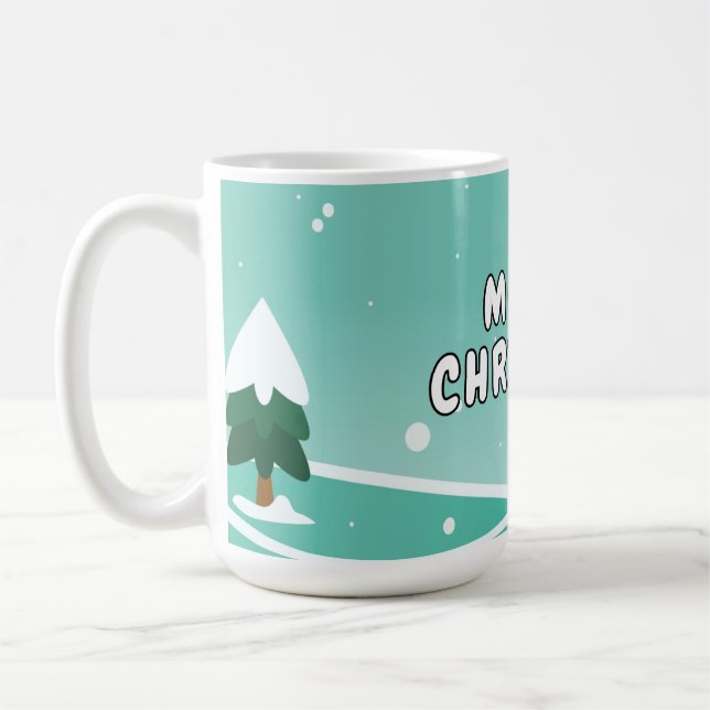 Café Título: Festivo Feliz Caneca de Natal (Esquerda)