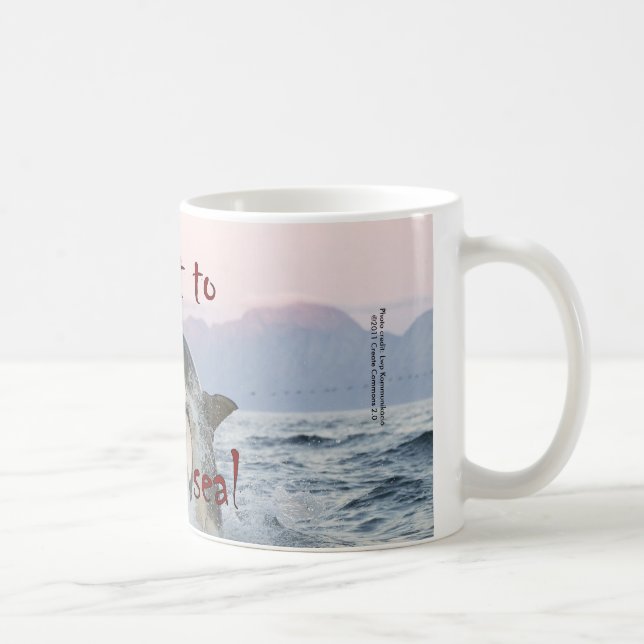Café Torção ao selo de ruptura - caneca do tubarão (Direita)