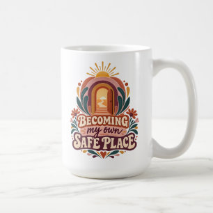 Café Tornando-me Meu Próprio Lugar Seguro Caneca de Jor