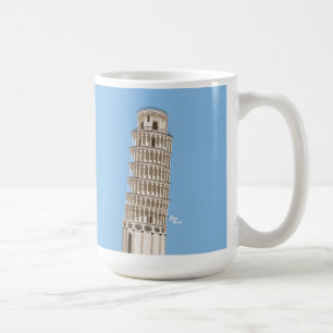Café Torre inclinada da caneca de Pisa