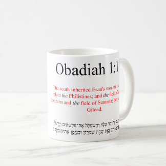 Café Tradução de Código Aberto Obadias 1:19 Caneca