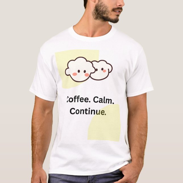 café tranquilo camiseta fofa (Frente)