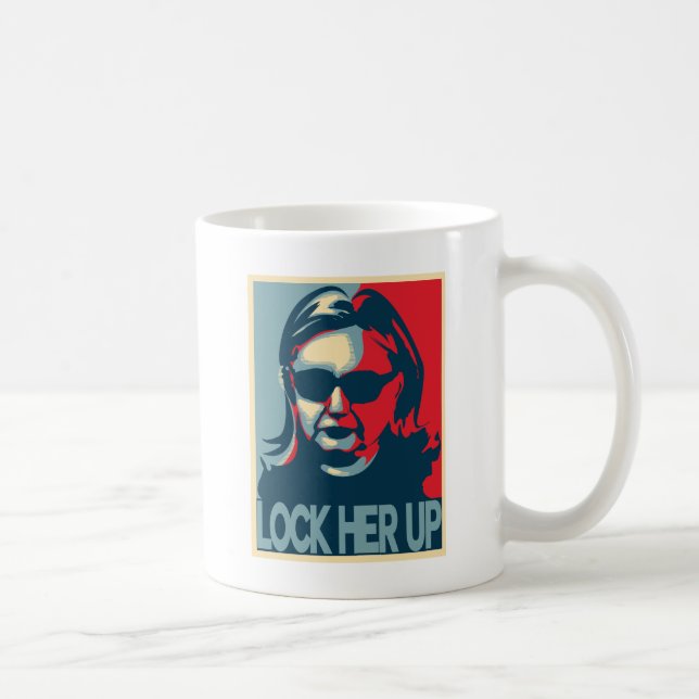 Café TRAVE SUA caneca ASCENDENTE de Anti-Hillary (Direita)