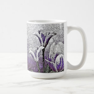 Café Tulipas Roxas - Caneca de Pintura