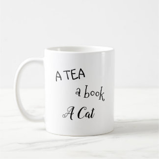 Café "Um chá, um livro, caneca de um gato"
