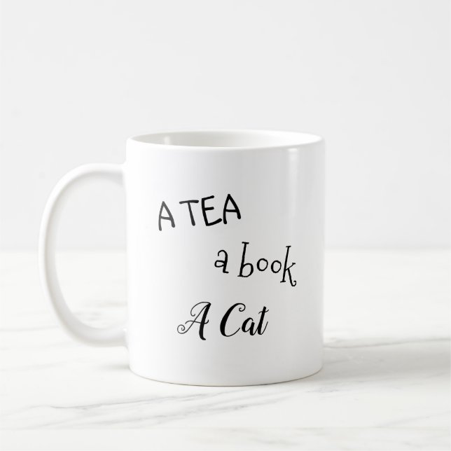 Café "Um chá, um livro, caneca de um gato" (Esquerda)