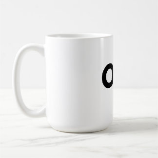 Café Um simples caneca de tipografia