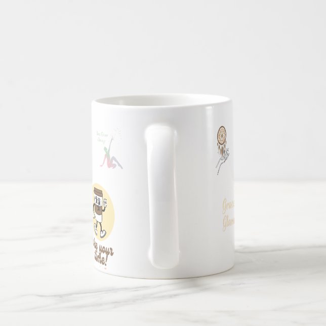 Café Uma bela e elegante caneca de café, msg divino (Alça)