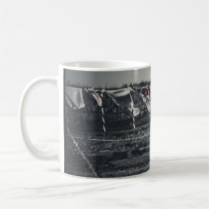 Café Uma boa dia para caneca de roupa