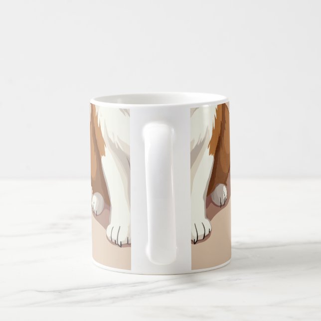 Café Uma caneca com um design de Welsh Corgi. (Alça)