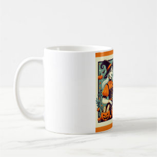 Café uma caneca cozinhando Doces de Halloween de vários