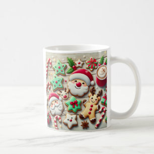 Café Uma caneca de biscoito de Natal fofa e doce