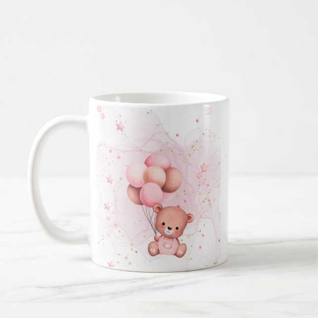 Café Uma Caneca de Celebração do Ursinho Rosa (Esquerda)
