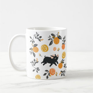 Café uma caneca de porco