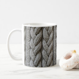 Café Uma caneca de tecido de malha