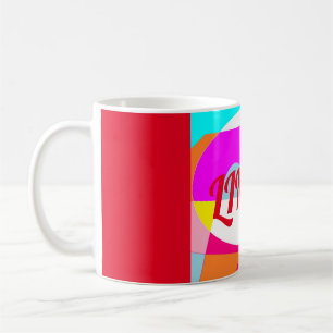 Café Uma caneca para Linda design de cor mista