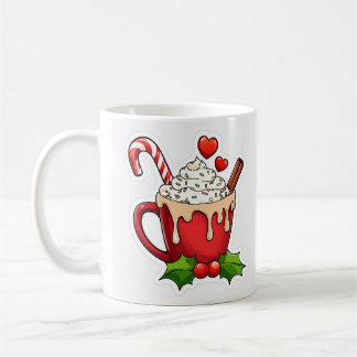 Café Uma deliciosa caneca de bebida quente de Natal