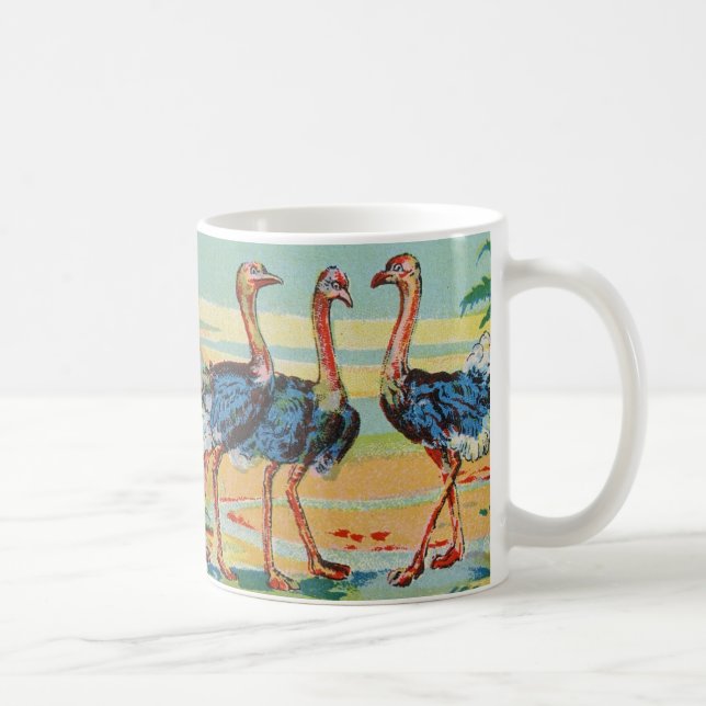 Café Uma Flamboyance de Flamingos Caneca (Direita)