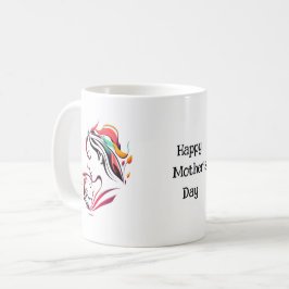 Café Uma linda e colorida caneca de dia de as mães feli