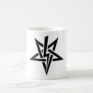 Café Única caneca preta de Anton Szandor LaVey Sigil