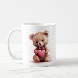Café Urso de Teddy com Caneca Cardíaca