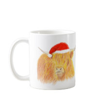 Vaca de Natal Highland com essa caneca