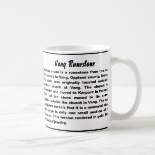 Café Vang Runestone - caneca de contorno Dourada