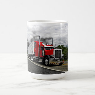 Café Vermelho & caneca de Rollin Peterbilt