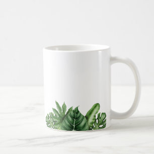 Café Víblias tropicais - caneca de Monstera Leaf