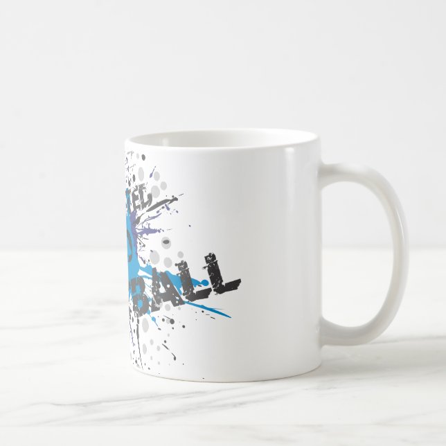 Café Viciado ao Paintball 2 - caneca azul de Splat (Direita)