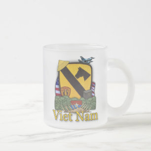 Café Vidro Jateado 1rua divisão de cavalaria vietnam vets de caneca 