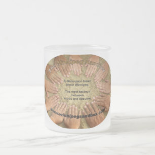 Café Vidro Jateado A caneca do fosco da caixa de areia de Winnipeg