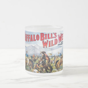 Café Vidro Jateado A caneca ocidental selvagem de Buffalo Bill