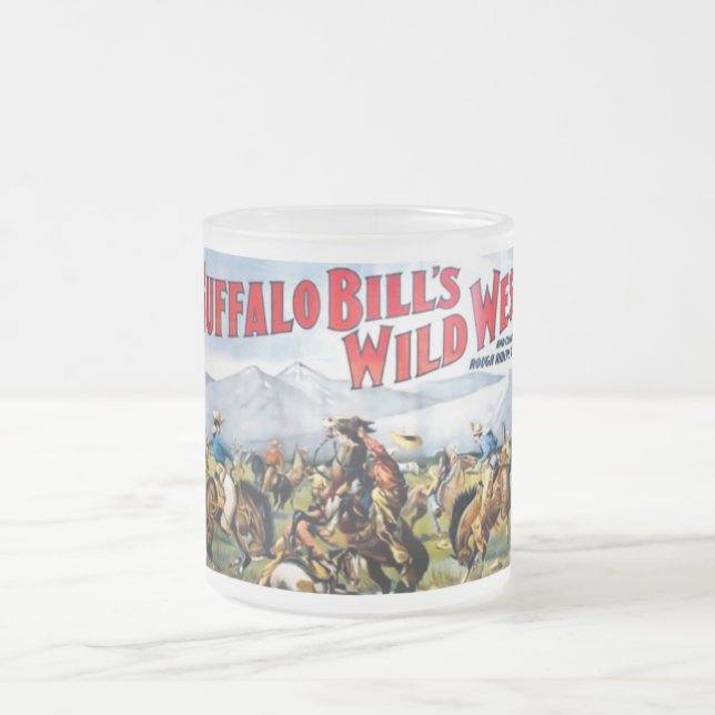 Café Vidro Jateado A caneca ocidental selvagem de Buffalo Bill (Centro)