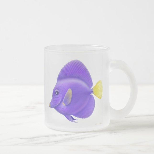 Café Vidro Jateado A caneca roxa de Sailfin Tang (Direita)