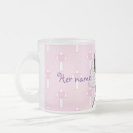Café Vidro Jateado Adorável caneca de nome da Primeira Comunhão