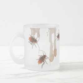 Café Vidro Jateado Bugzeez_Icky Sticky Roaches pingando caneca de vid