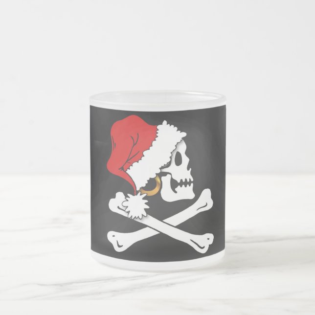 Café Vidro Jateado Caneca alegre do fosco de Kris Kringle (Centro)