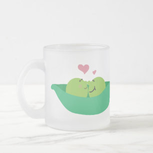 Café Vidro Jateado Caneca canhota dos queridos do vagem de ervilha