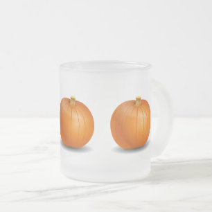 Café Vidro Jateado Caneca com Abóbora de Halloween/Outono Congelada