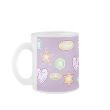 Caneca com formas de lilás