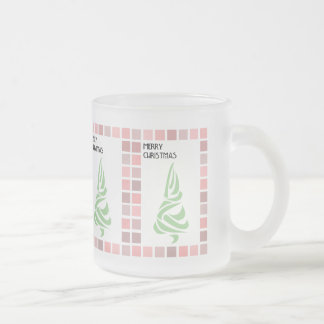 Café Vidro Jateado Caneca da árvore de Natal